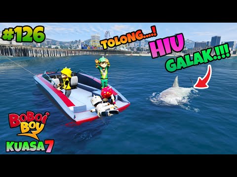 GTA 5 MOD BOBOIBOY KUASA 4  HAMPIR DI MAKAN HIU