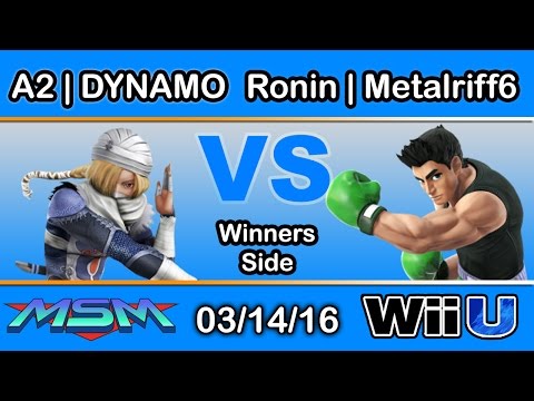 MSM 41 - A2 | DYNAMO (Sheik) Vs. Ronin | Metalriff6 (Little Mac) Winners Side - Smash Wii U