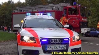 preview picture of video '[E] - SKODA LANDET IM HOLZSTAPEL | Feuerwehr Reichenbach | DRK | Baltmannsweiler | 2 Verletzte'