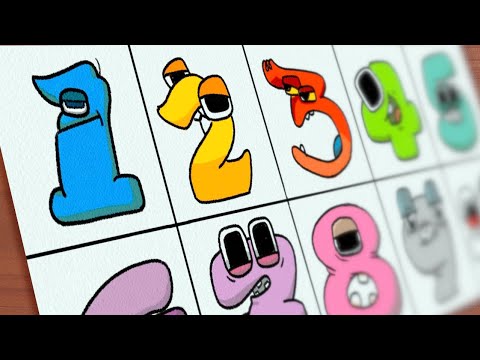 How to Draw Number lore  (1~10) Characters  / @SuperSmartClub