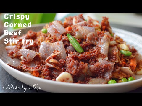 How to make ✔️ CRISPY CORNED BEEF STIR FRY✔️quick and...