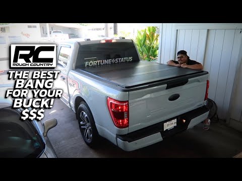 Rough Country Hard Tri-Fold Flip Up Bed Cover Install & Review