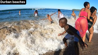 Only in DURBAN-The beach is alive even winter time ( unbelievable!! ) #walkafrica #beachwalkbikini