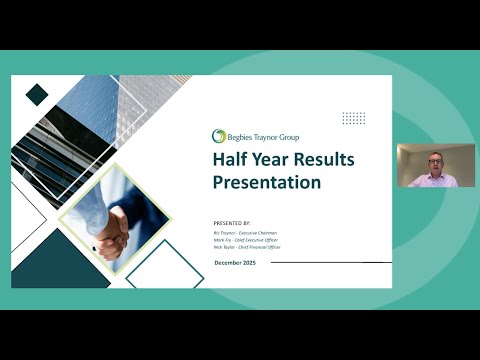 Begbies Traynor Group - Investor Presentation (Half Year Results) - December 2025
