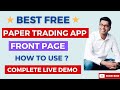 Best Free Paper Trading App | Frontpage Paper Trading App | How to use Frontpage Paper Trading app?