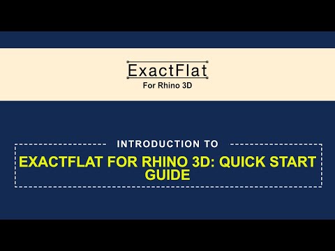 Phần mềm trải phẳng ExactFlat for Rhino 3D