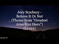 Joey Scarbury - Believe It Or Not (Theme from 