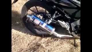 preview picture of video 'Yoshimura Japan Fullsystem titanium blue - Satria FU'