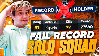 JE LOUPE LE WORLD RECORD EN SOLO VS SQUAD !