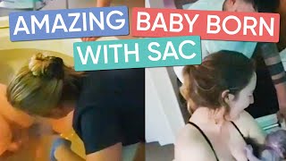 THE MOMENT BABY WAS BORN IN HIS AMNIOTIC SAC! | En Caul Waterbirth | Channel Mum