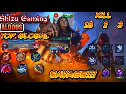 SHIZU GAMING TOP 1 GLOBAL ALDOUS, 500 Stack in 14 minutes, 1 vs 5 SAVAGE - Mobile Legend Bang-bang