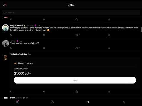 Damus iOS demo on iPad landscape mode (nostr client) video thumbnail