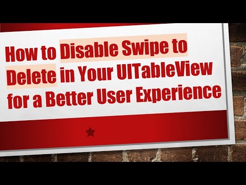 How to Disable Swipe to Delete in Your UITableView for a Better User Experience