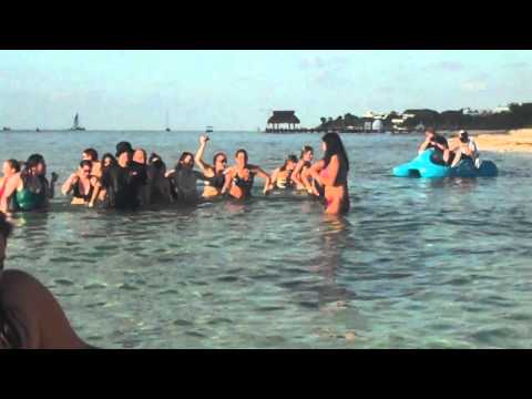 BSB Cruise 2010 - Beach Party - AJ coming out of the ocean