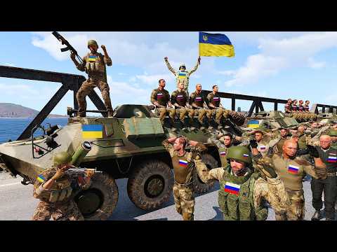 ELITE RUSSIAN BATTALION is blocked on the Crimean Bridge  Soldiers surrender en masse  Arma 3.