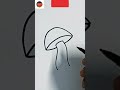 Draw a simple fungi using these simple steps #shorts #ashortaday Canvassing Passion