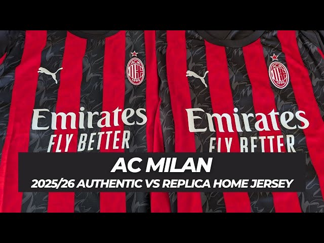 Vídeo relacionado con AC Milan Camiseta de Fútbol Réplica Estadio, Temporada 2024/2025, Home, Jersey de Fútbol, S