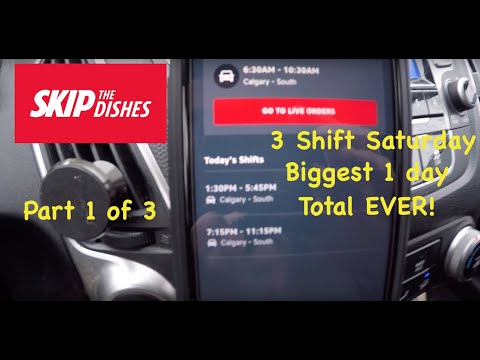 Biggest Skip The Dishes Total EVER! 3 Shift Saturday Part 1 of 3 - Skipthedishes TV Episode 70.