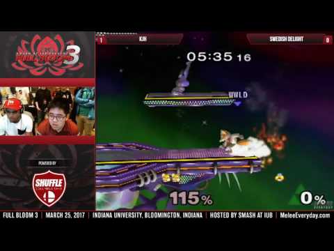 Full Bloom 3 - KJH (Fox) vs RNG | Swedish Delight (Sheik) - SSBM - Top 16 - Losers Round 4