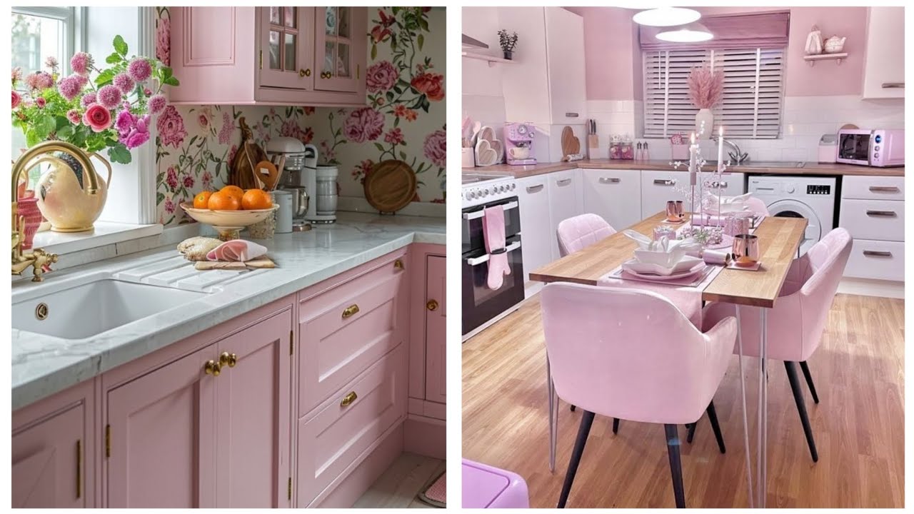 60 COZINHAS com móveis e decoração COR DE ROSA: Ideias charmosas e inspiradoras! 🩷