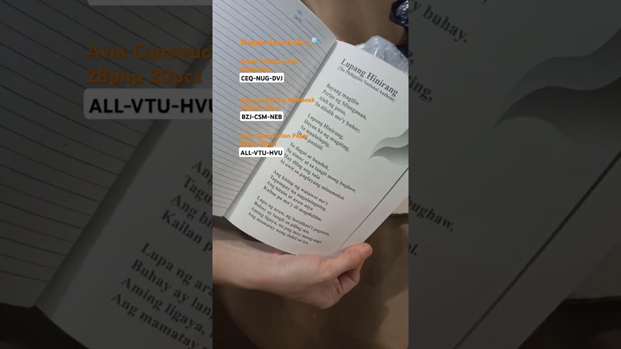 Unboxing Shopee Parcel School Supplies Writing Notebook Pad Paper Construction Paper Assorted Colors