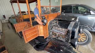 1923 Ford Model T Huckster Truck Idling 