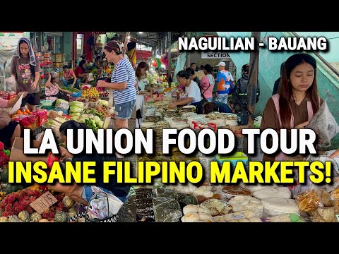 INSANE PHILIPPINES FOOD TOUR in LA UNION 🇵🇭 Amazing Food Markets & Local Life in NAGUILIAN & BAUANG!