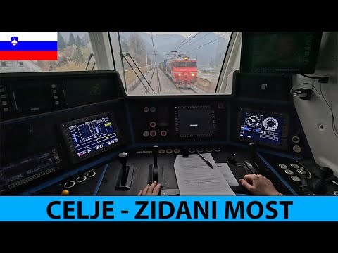POV VECTRON CAB RIDE - Celje - Zidani Most (Slovenia) train driver’s view