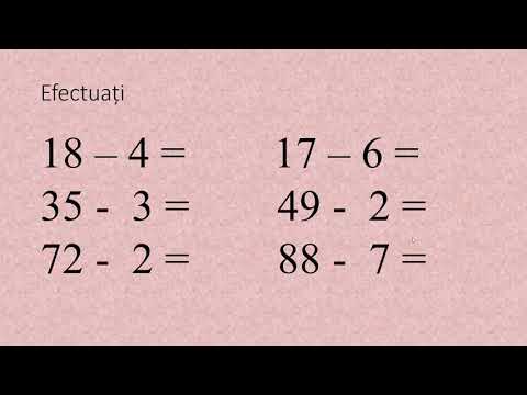 Scăderea numerelor naturale până la 100