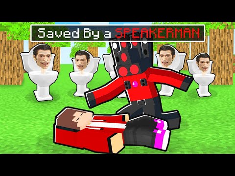 Maizen SAVED by a SPEAKERMAN from SKIBIDI TOILET in Minecraft! - Parody Story(JJ and Mikey TV)