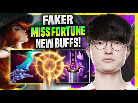 FAKER TRIES MISS FORTUNE WITH NEW BUFFS! - T1 Faker Plays Miss Fortune ADC vs Varus! | Season 11