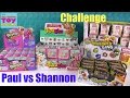 Paul Vs Shannon Challenge Grossery Gang Num Noms Twozies Shopkins Opening PSToyReviews