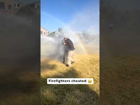 Police vs Firefighter Water Balloon Fight 😭