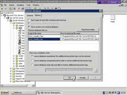 Restoring DBs in SQL