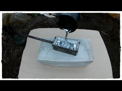 Making molds for pouring lead