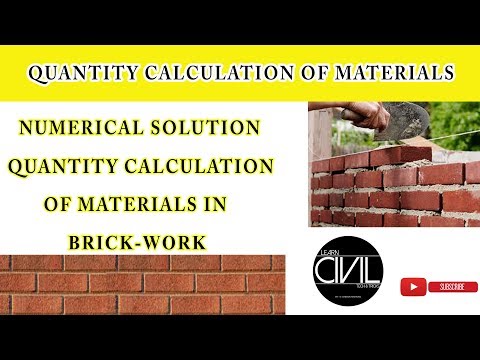 How to Calculate Quantity Of Bricks & Mortar in Brickwork | Numerical Solution | QSC - [HINDI]