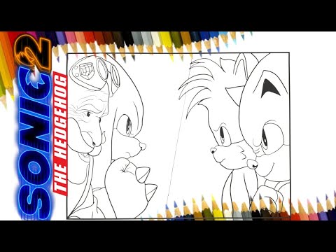 Coloring Sonic vs Knuckles / Sonic The Hedgehog 2 / Dr. Eggman / Tails / Sonic 2 Coloring Pages