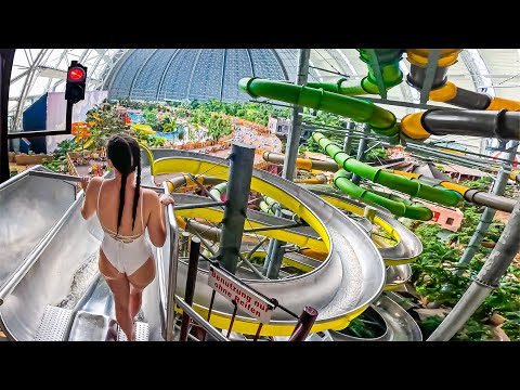 World's Largest Water Park in GIANT Hangar! Tropical Islands, Germany
