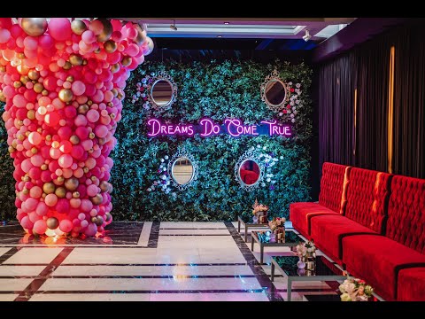 "Pink and Gold Fairytale" Birthday Dinner at Pomegranate Spa Hotel WA details by Mya Wedding Greece
