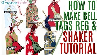 HOW TO Make the Christmas Jingle Bell SHAKER Tag TUTORIAL! Chistmas Tags 2025, Shaker Bell Tags