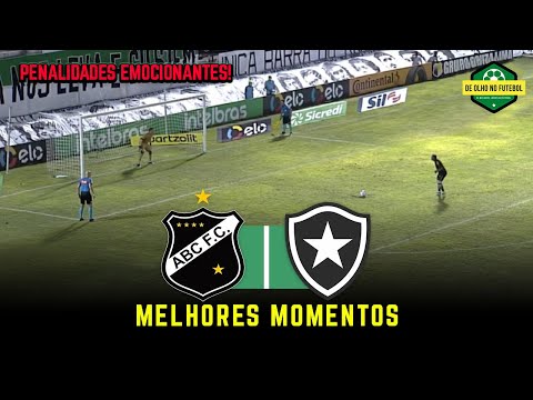 PÊNALTIS | ABC x Botafogo | Melhores Momentos | Gol do ABC hoje | Copa do Brasil 15/04/2021