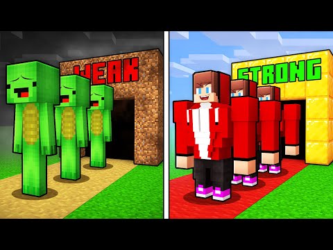 Mikey vs JJ Bodybuilder Army Survival Battle in Minecraft (Maizen)