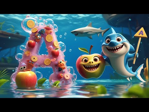 ABC Learning Song with Baby Shark & Fun Fruits🍎/#kidssongs #nurseryrhymes  #abcsong #fruits