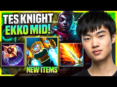 KNIGHT A PICKS EKKO WITH NEW ITEM HEXTECH ROCKETBELT! - TES Knight Plays Ekko Mid vs Sylas!