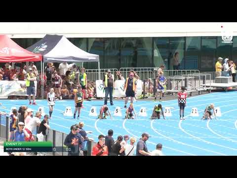 Boys Under 12 100m H5 - 2020 State Combined Events Championships // LAVicTV