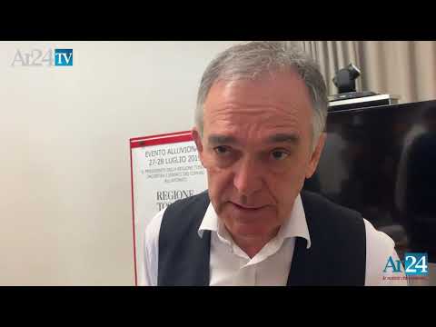 Alluvione Arezzo, il presidente della Regione Toscana Enrico Rossi ha incontrato i sindaci