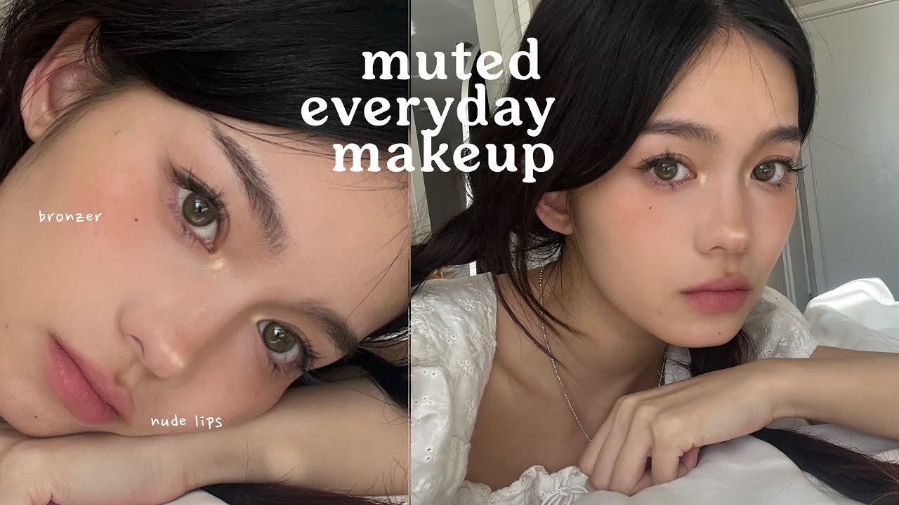 MUTED NUDE EVERYDAY MAKEUP ♡ Everyday Asian American Makeup for Beginners