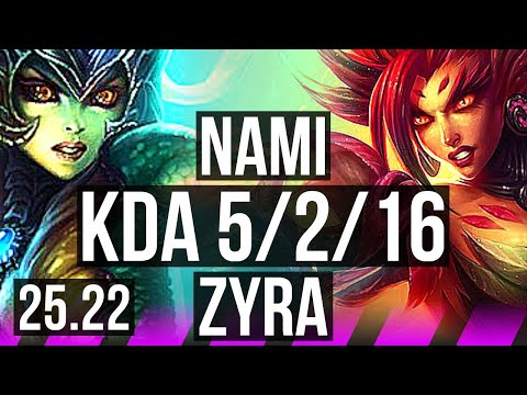 NAMI & Corki vs ZYRA & Ezreal (SUP) | 5/2/16 | EUW Master | 25.22