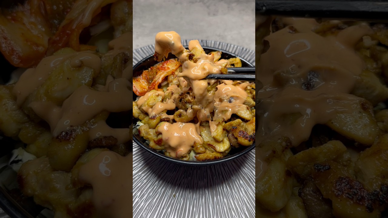 甘いソースのケバブ丼