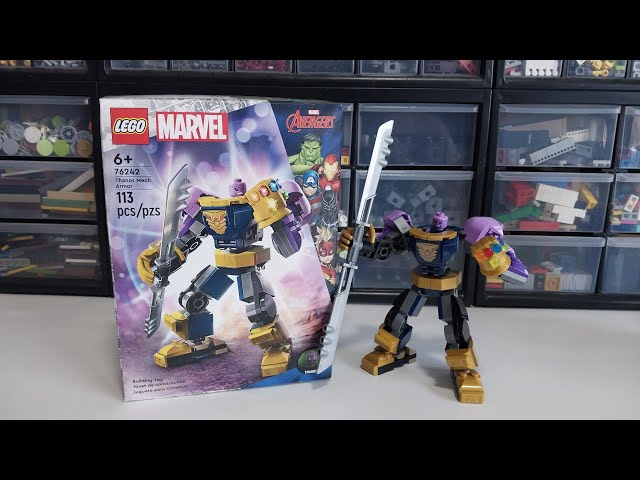 Vídeo relacionado con LEGO 76242 Marvel Armadura Robótica de Thanos, Figura de Acción, Juguete Avengers de Construcción, Guantelete del Infinito, Regalos de Superhéroes